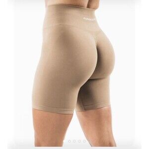 ALPHALETE Women’s Amplify Short 6.5” , Chai , Size Small